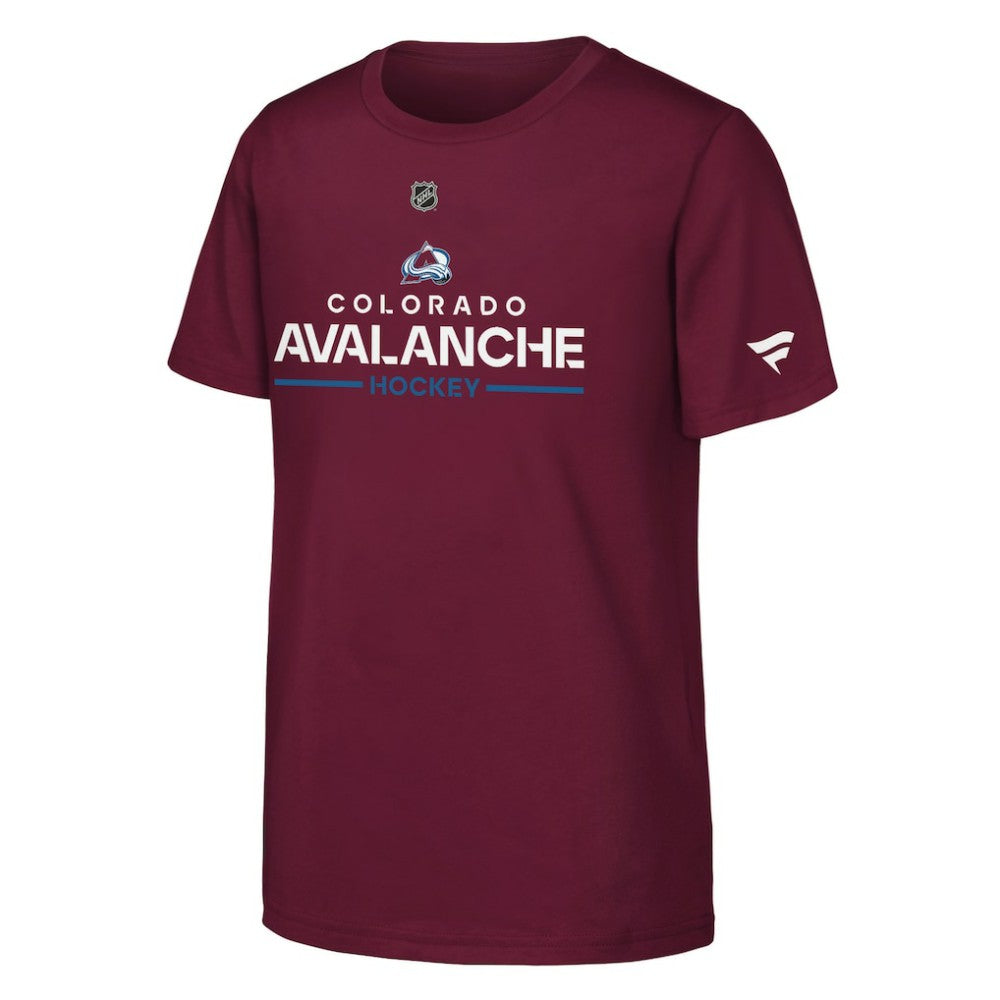 Colorado Avalanche Fanatics Youth Authentic Pro Wordmark T-Shirt - Burgundy | Fanatics Clearance