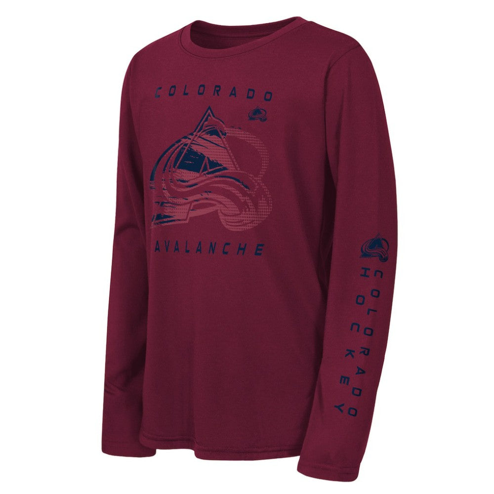 Colorado Avalanche Outerstuff Youth Seize the Win Long Sleeve T-Shirt - Burgundy | NHL Lifestyle