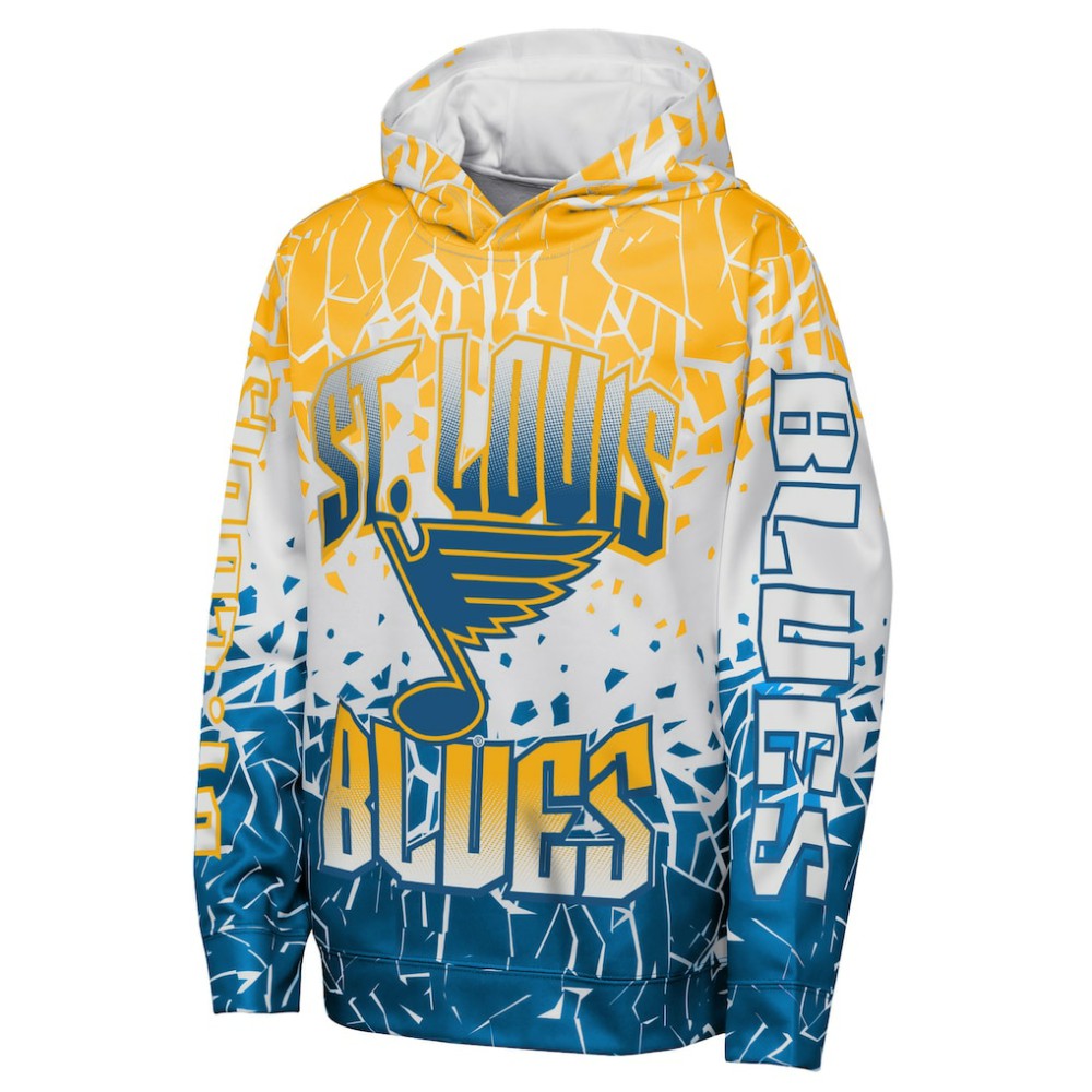 St. Louis Blues Outerstuff Youth Frozen Frenzy Hoodie - Gold | NHL Lifestyle