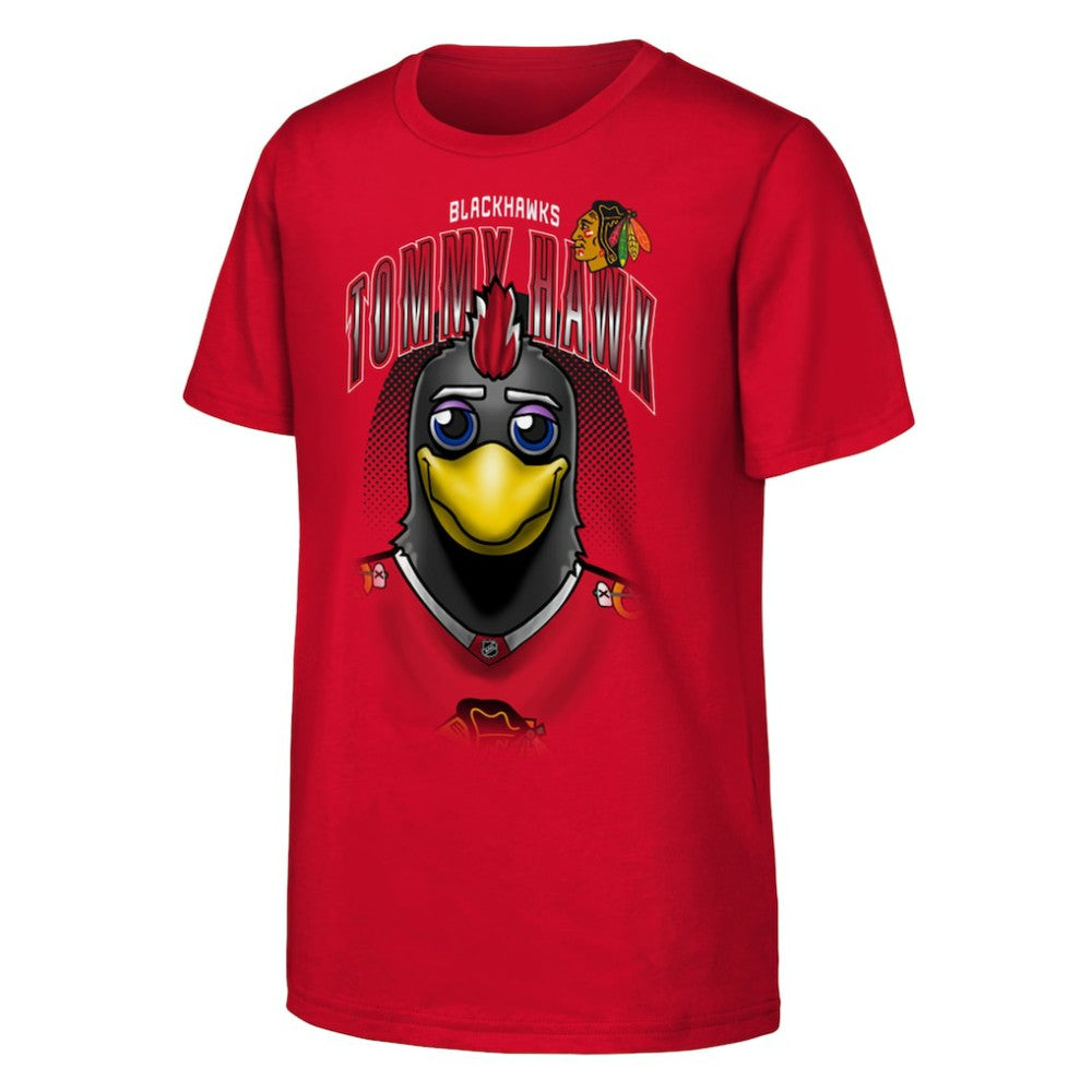 Chicago Blackhawks Outerstuff Youth Mascot Highlight T-Shirt - Red | NHL Lifestyle
