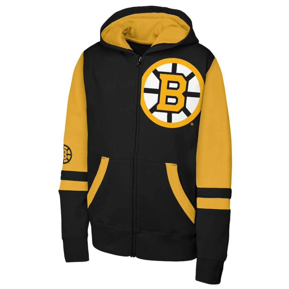 Boston Bruins Outerstuff Youth Face Off Full-Zip Hoodie - Black | NHL near me