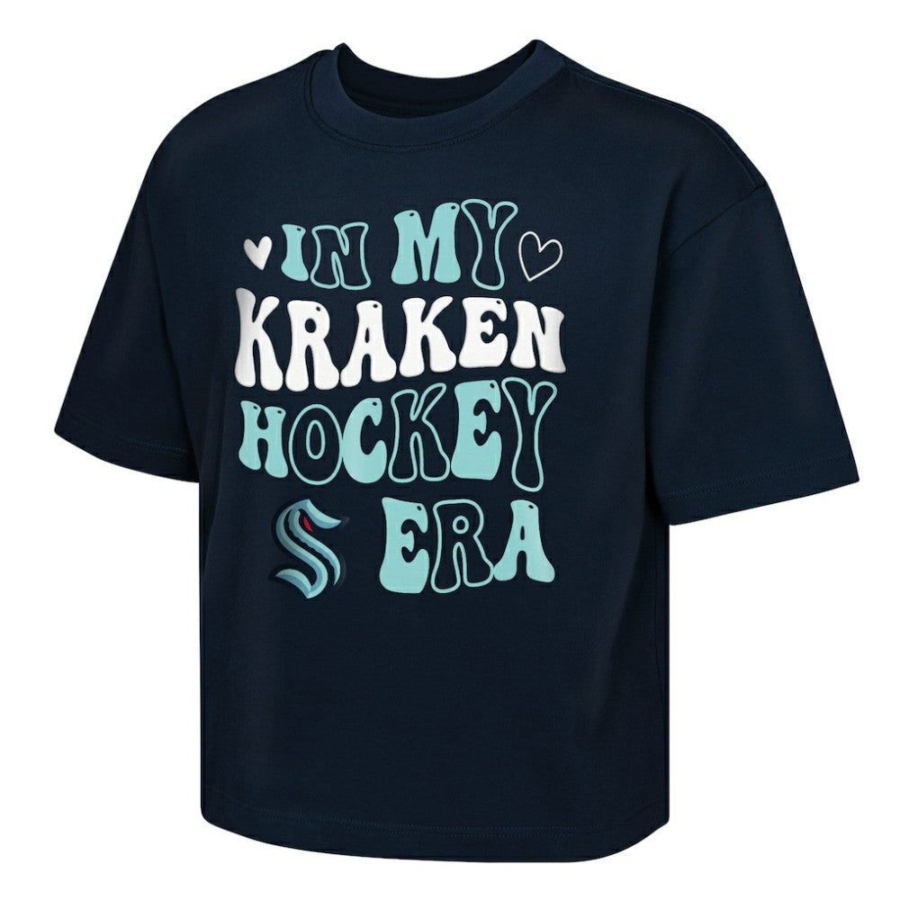 Seattle Kraken Outerstuff Girls Youth In My Era Boxy T-Shirt - Deep Sea Blue | NHL on sale
