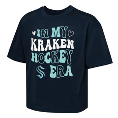 Seattle Kraken Outerstuff Girls Youth In My Era Boxy T-Shirt - Deep Sea Blue | NHL on sale