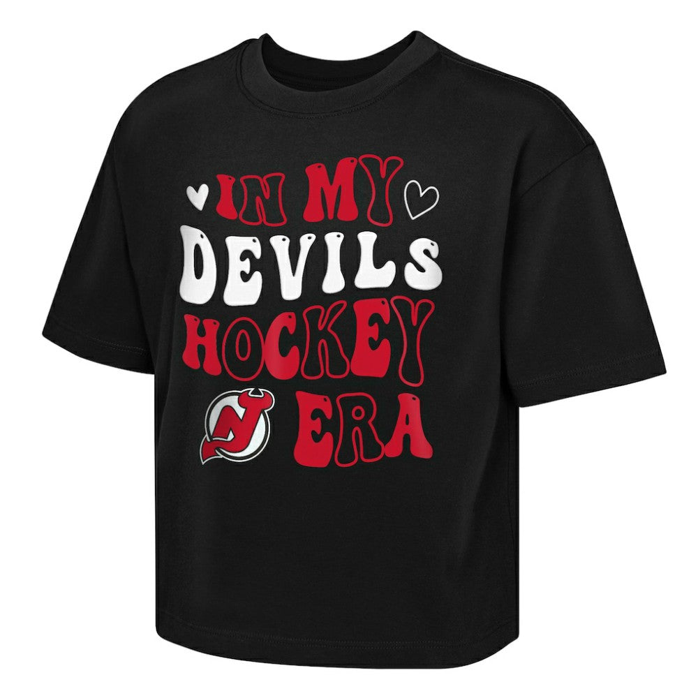 New Jersey Devils Outerstuff Girls Youth In My Era Boxy T-Shirt - Black | New Era discount