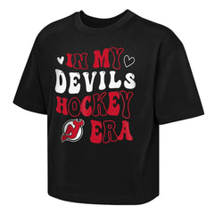 New Jersey Devils Outerstuff Girls Youth In My Era Boxy T-Shirt - Black | New Era discount