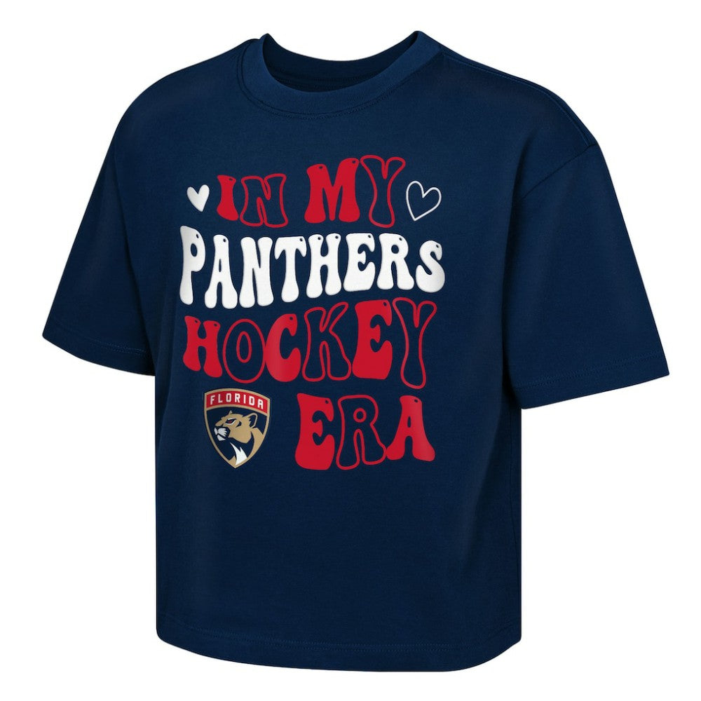 Florida Panthers Outerstuff Girls Youth In My Era Boxy T-Shirt - Navy | NHL Lifestyle