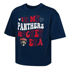 Florida Panthers Outerstuff Girls Youth In My Era Boxy T-Shirt - Navy | NHL Lifestyle