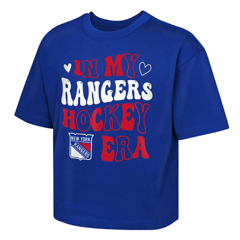 New York Rangers Outerstuff Girls Youth In My Era Boxy T-Shirt - Blue | New Era on sale