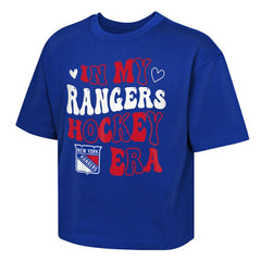 New York Rangers Outerstuff Girls Youth In My Era Boxy T-Shirt - Blue | New Era on sale