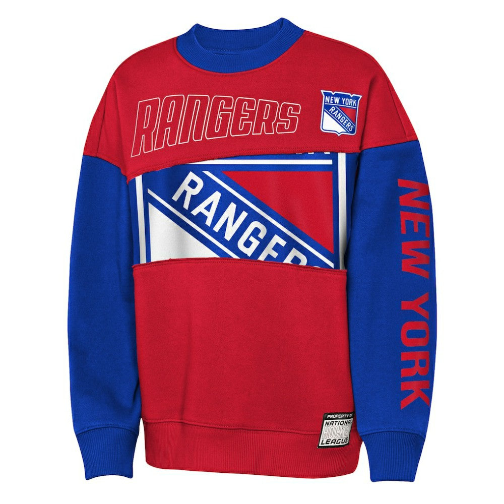 New York Rangers Outerstuff Youth Impact Player Sweatshirt - Red/Blue | NHL sale