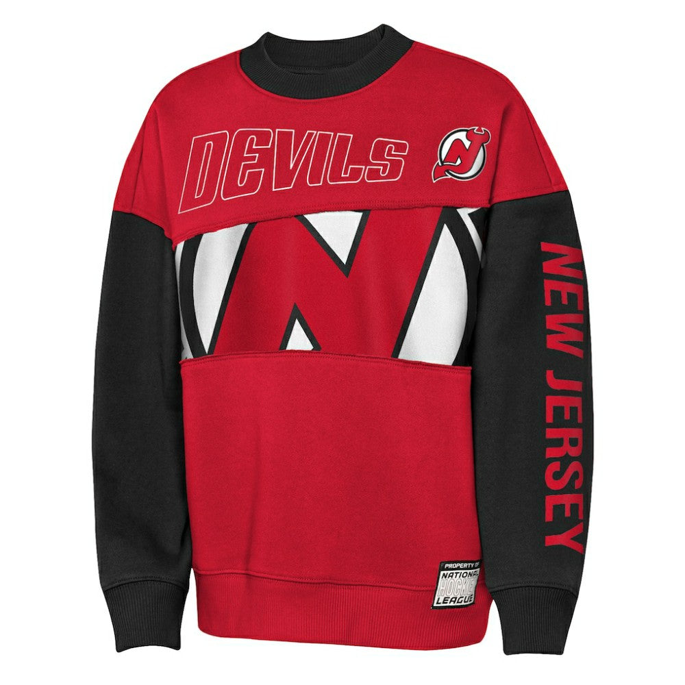 New Jersey Devils Outerstuff Youth Impact Player Sweatshirt - Red/Black | NHL discount