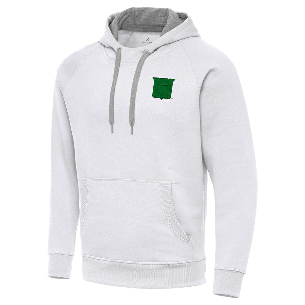 New York Rangers Antigua St. Patrick's Day Victory Pullover Hoodie - White | NHL discount