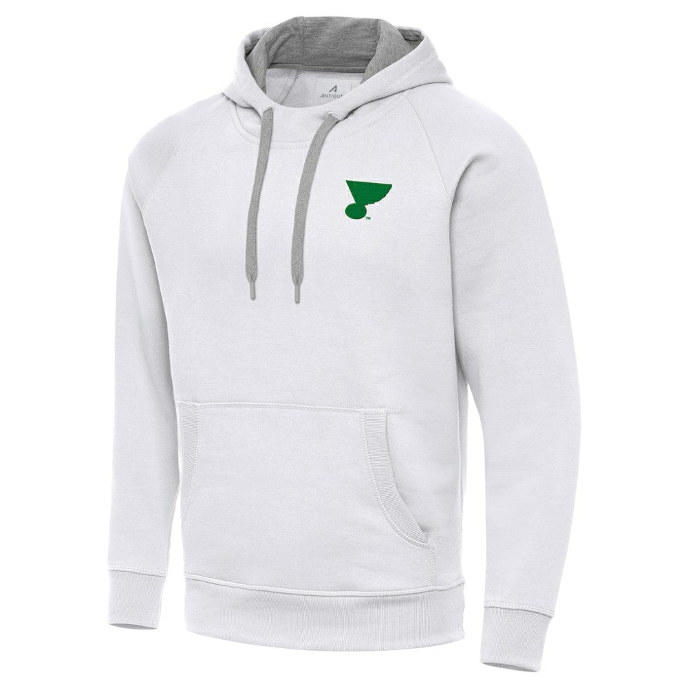 St. Louis Blues Antigua St. Patrick's Day Victory Pullover Hoodie - White | NHL sale