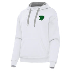 Pittsburgh Penguins Antigua Women's St. Patrick's Day Victory Pullover Hoodie - White | NHL Clearance