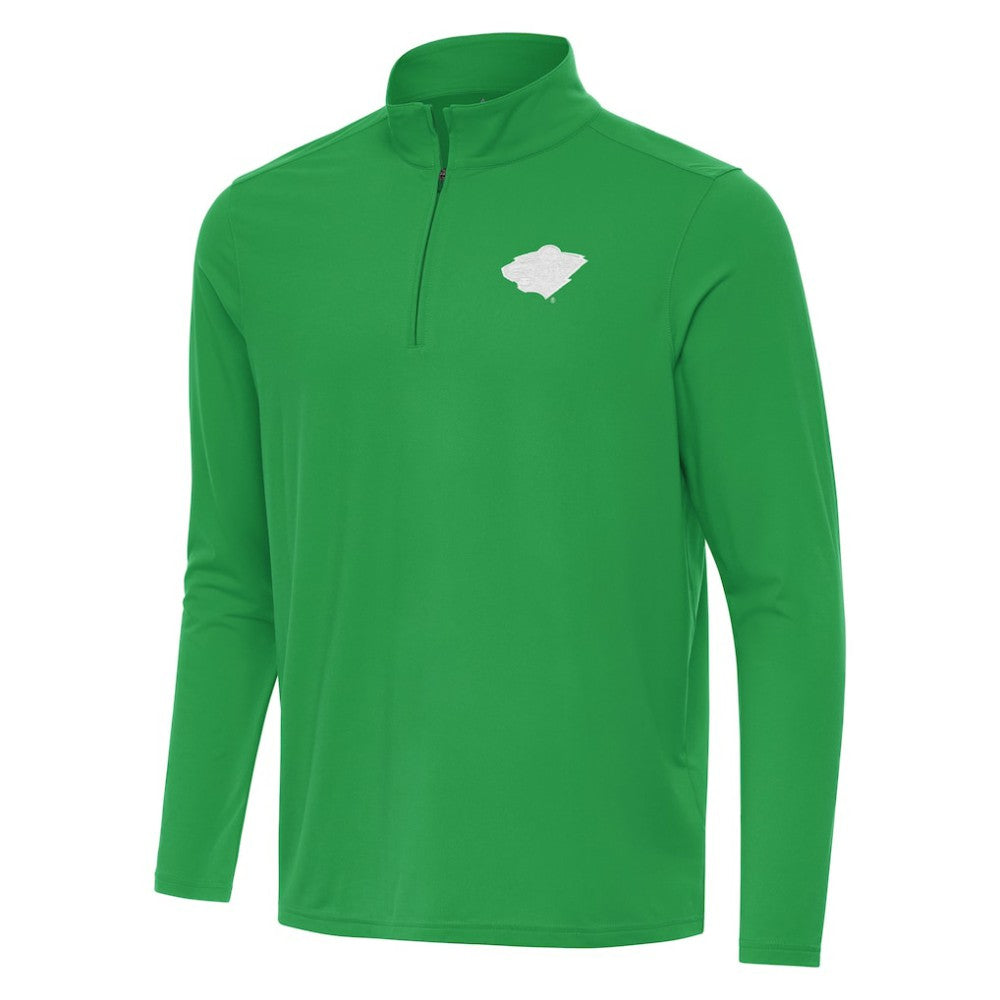 Minnesota Wild Antigua St. Patrick Intent Quarter-Zip Pullover Top - Kelly Green | NHL Clearance