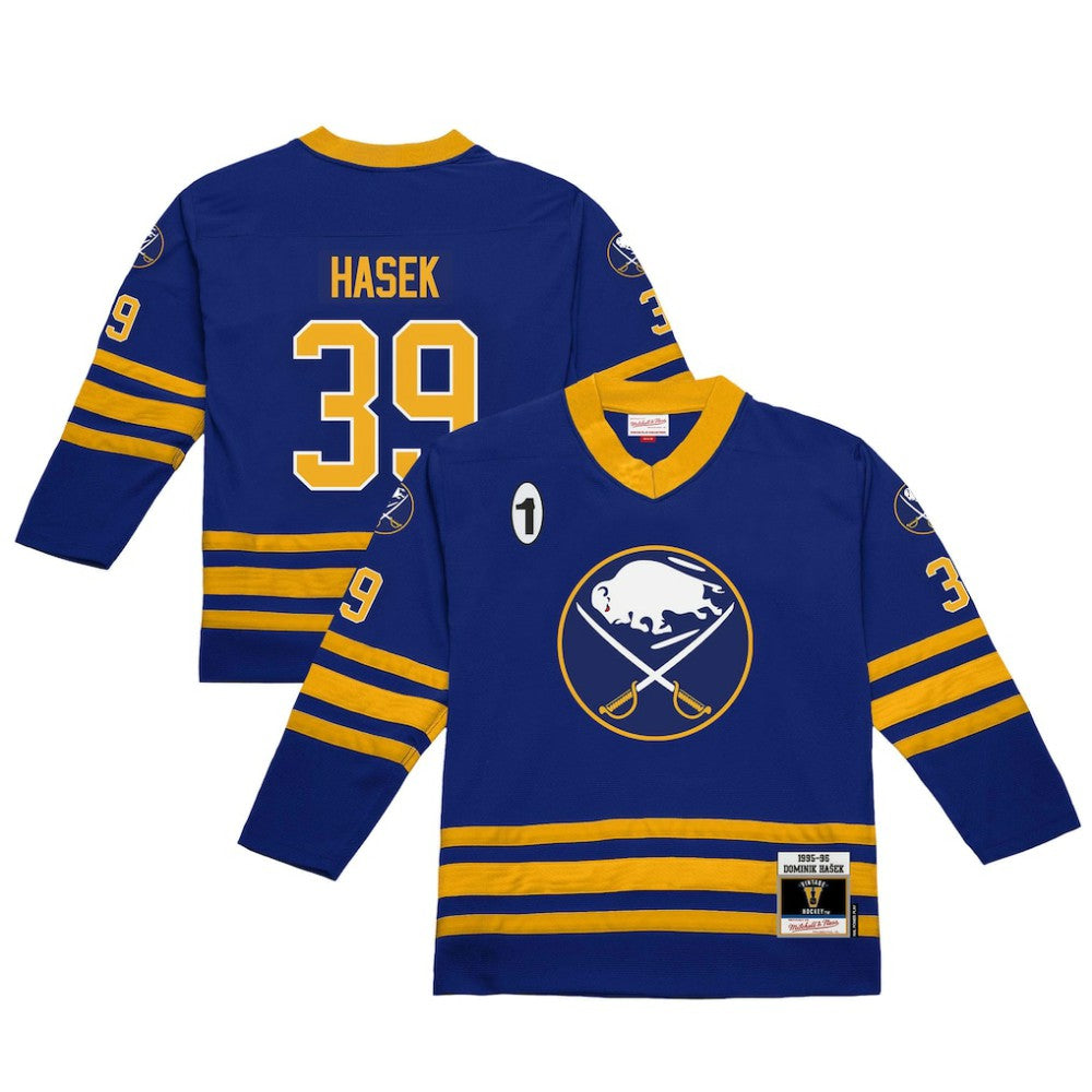 Dominik Hasek Buffalo Sabres Mitchell & Ness 1995-96 Power Play Jersey - Royal | NHL discount