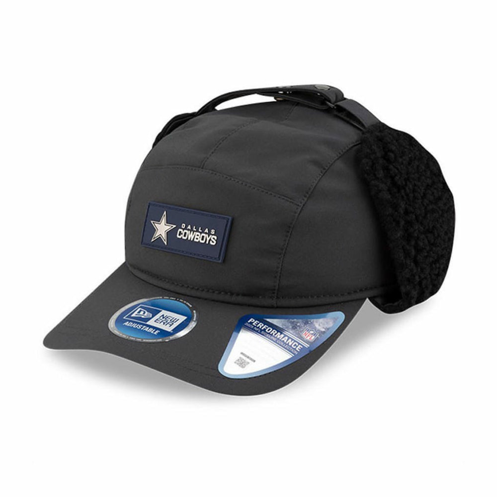 Dallas Cowboys New Era 2025 Sideline Cold Weather Runner Dog Ear Adjustable Hat - Charcoal - NFL