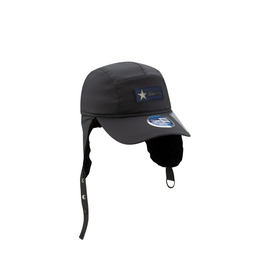 Dallas Cowboys New Era 2025 Sideline Cold Weather Runner Dog Ear Adjustable Hat - Charcoal - NFL