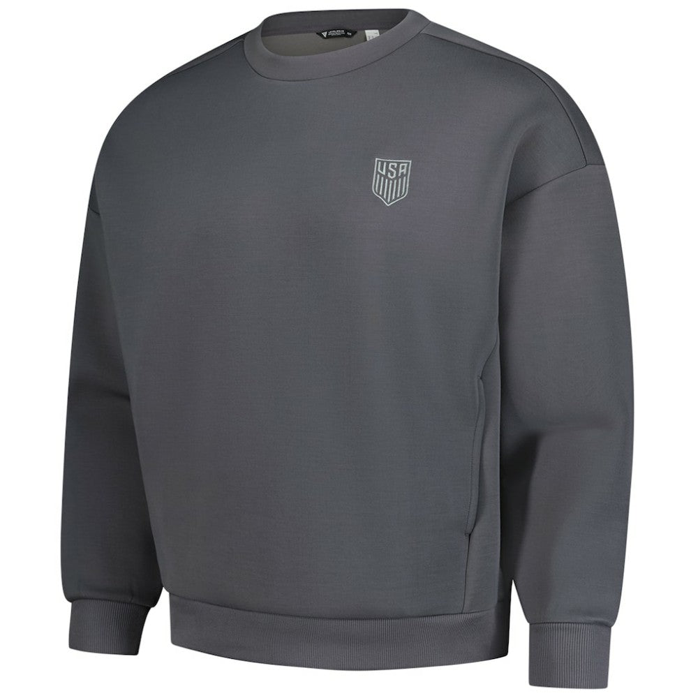 USMNT Levelwear Luxe Signature Lineage Tri-Blend Pullover Sweatshirt Gray