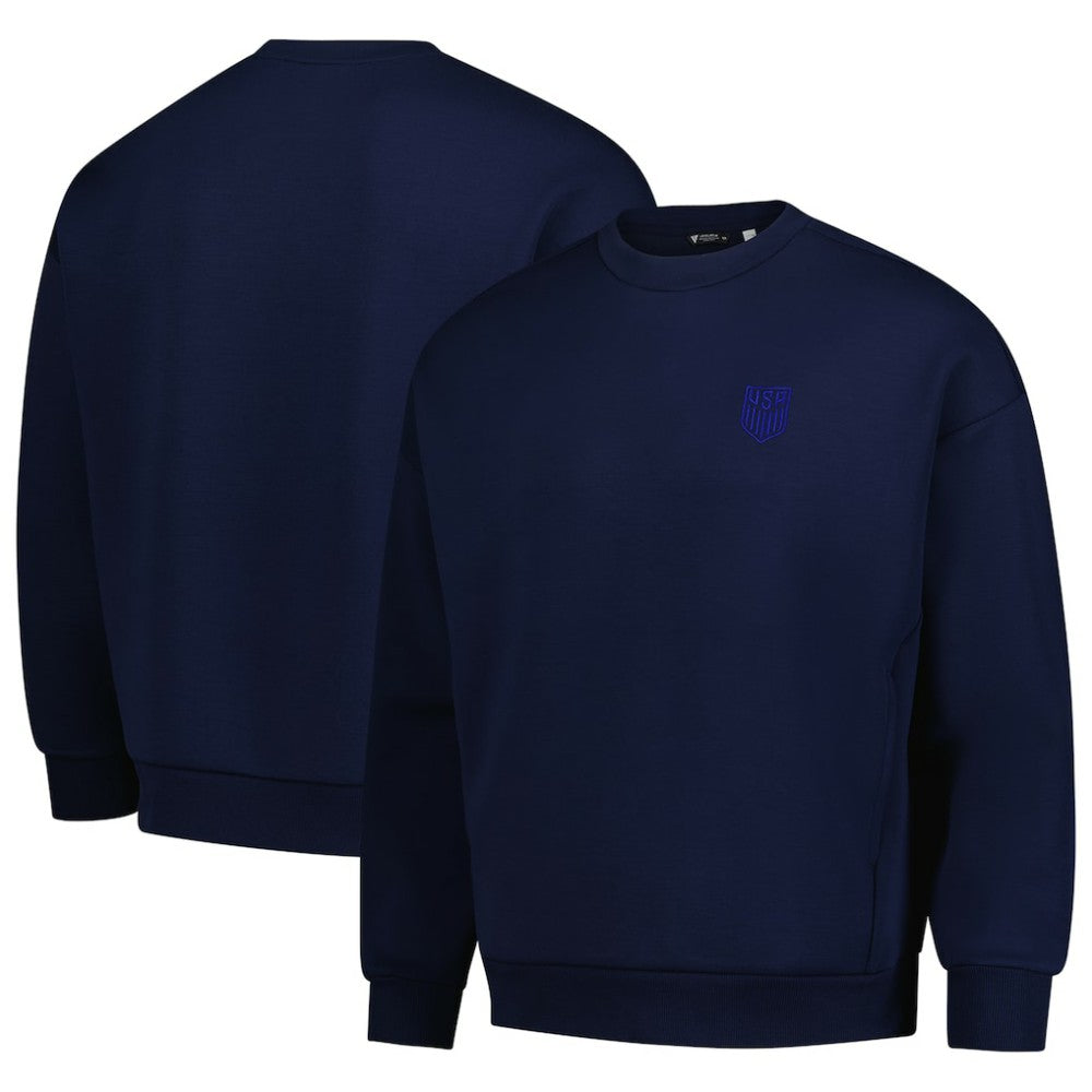 USMNT Levelwear Luxe Signature Lineage Tri-Blend Pullover Sweatshirt Navy