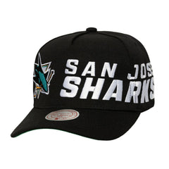 San Jose Sharks Mitchell & Ness Busted Logo Wordmark Wrap-Around Pro Pinch Adjustable Hat - Black | NHL discount