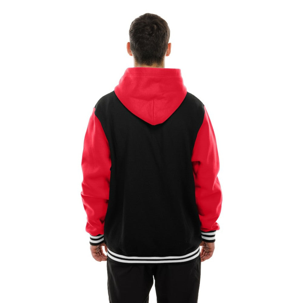 Detroit Red Wings New Era Full-Snap Fleece Hoodie Jacket - Black/Red | New Era Lifestyle