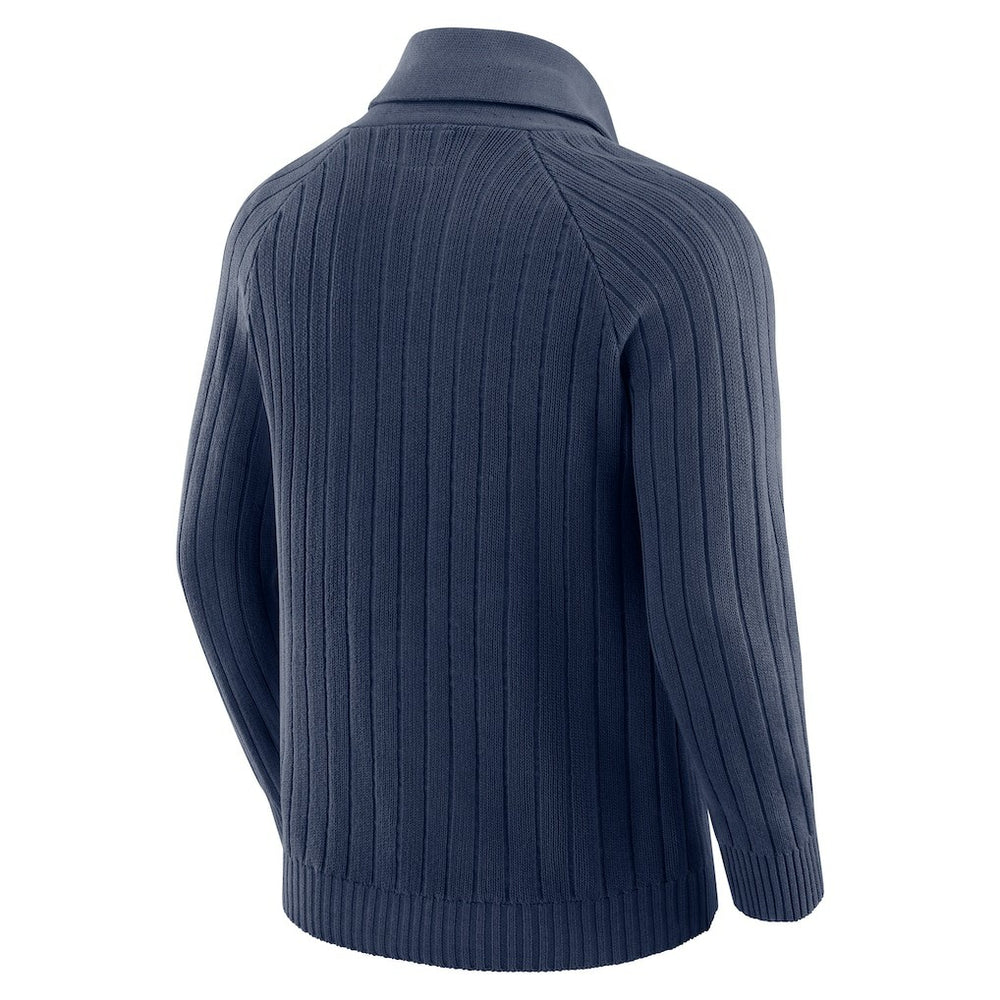 Dallas Cowboys J. Palmer The Playmaker Cardigan Raglan Sweater - Navy - NFL
