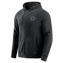 Dallas Cowboys J. Palmer Players Lounge Tri-Blend Full-Zip Hoodie - Dark Heather Gray - NFL