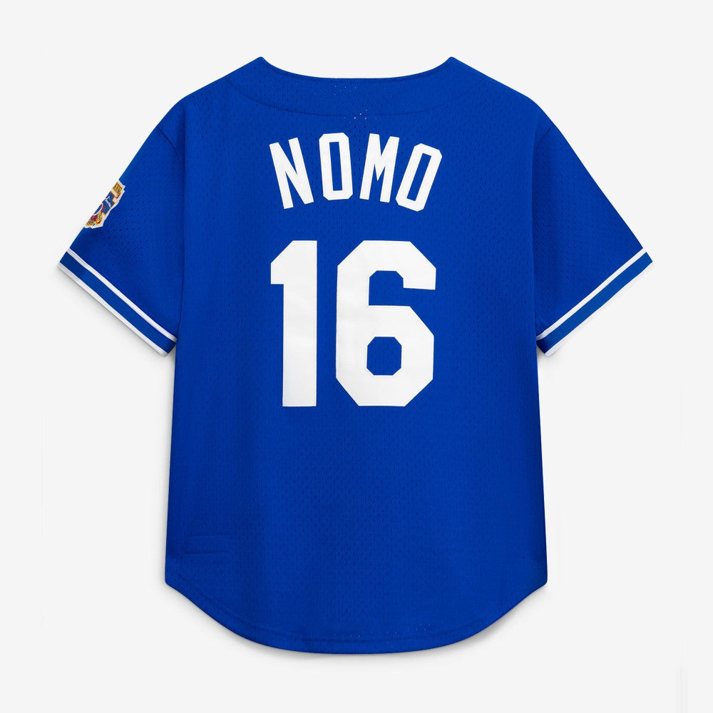 Hideo Nomo Los Angeles Dodgers Mitchell & Ness Cooperstown Collection Mesh Batting Practice Button-Up Jersey Discount