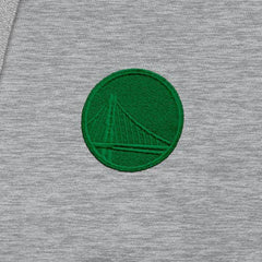 Golden State Warriors Antigua St. Patrick's Day Victory Raglan Pullover Hoodie Heather Gray