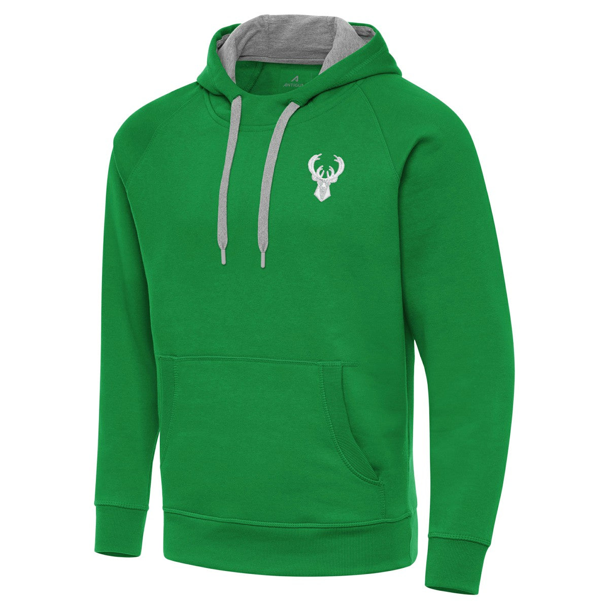 Milwaukee Bucks Antigua St. Patrick's Day Victory Raglan Pullover Hoodie Kelly Green