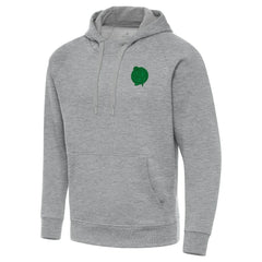 Boston Celtics Antigua St. Patrick's Day Victory Raglan Pullover Hoodie Heather Gray