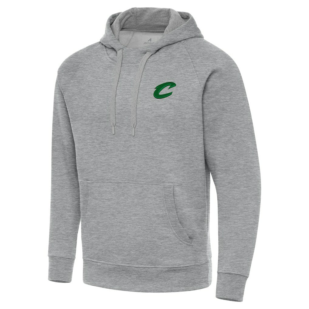 Cleveland Cavaliers Antigua St. Patrick's Day Victory Raglan Pullover Hoodie Heather Gray