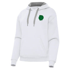 Boston Celtics Antigua Women's St. Patrick's Day Victory Pullover Hoodie White