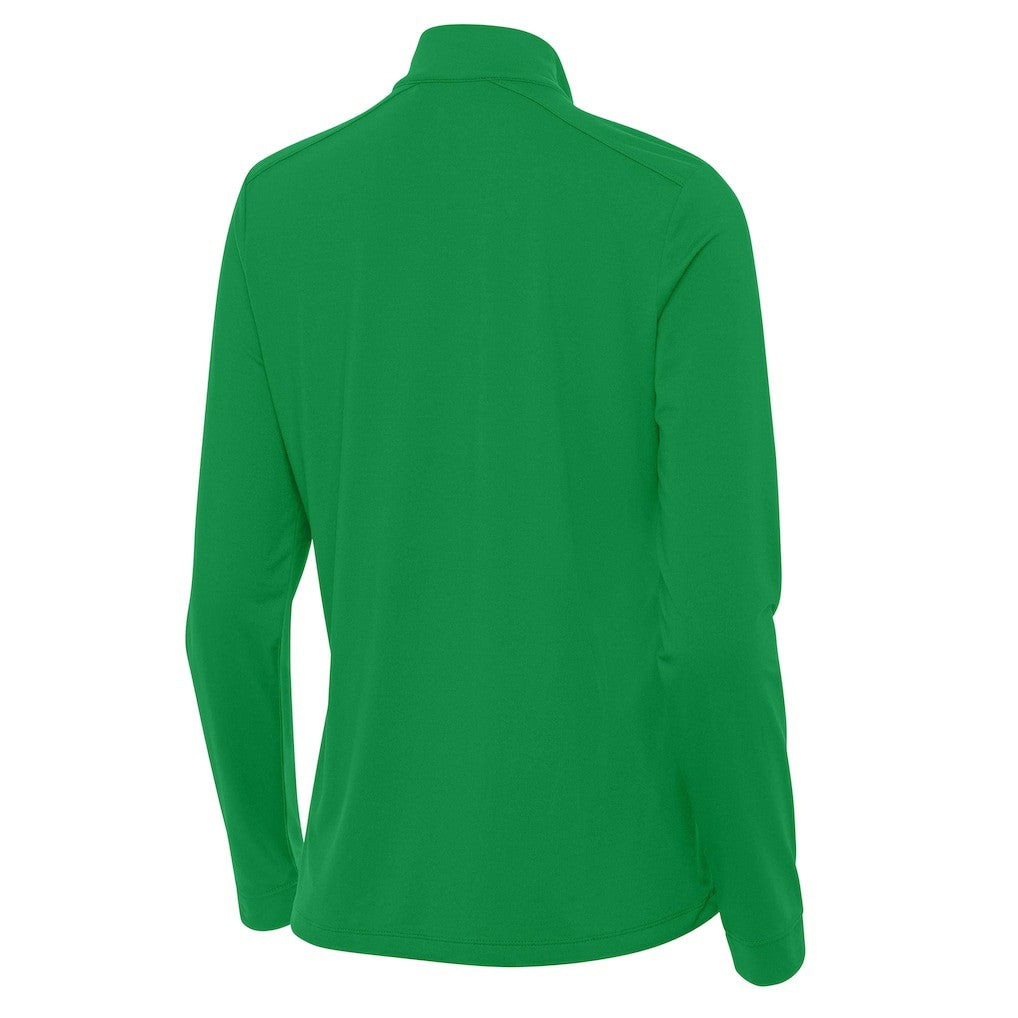Boston Celtics Antigua Women's St. Patrick's Day Intent Quarter-Zip Top Kelly Green