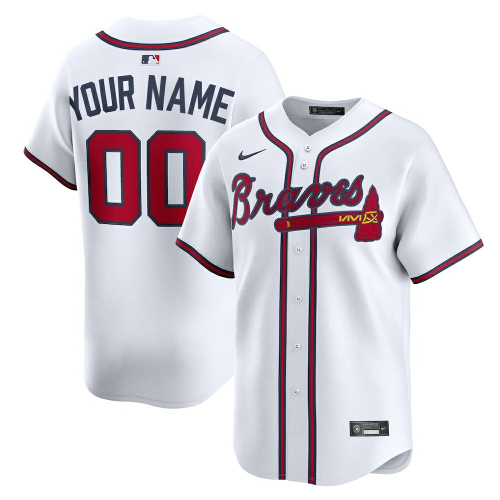 Atlanta Braves Nike Home Limited Custom Jersey Discount