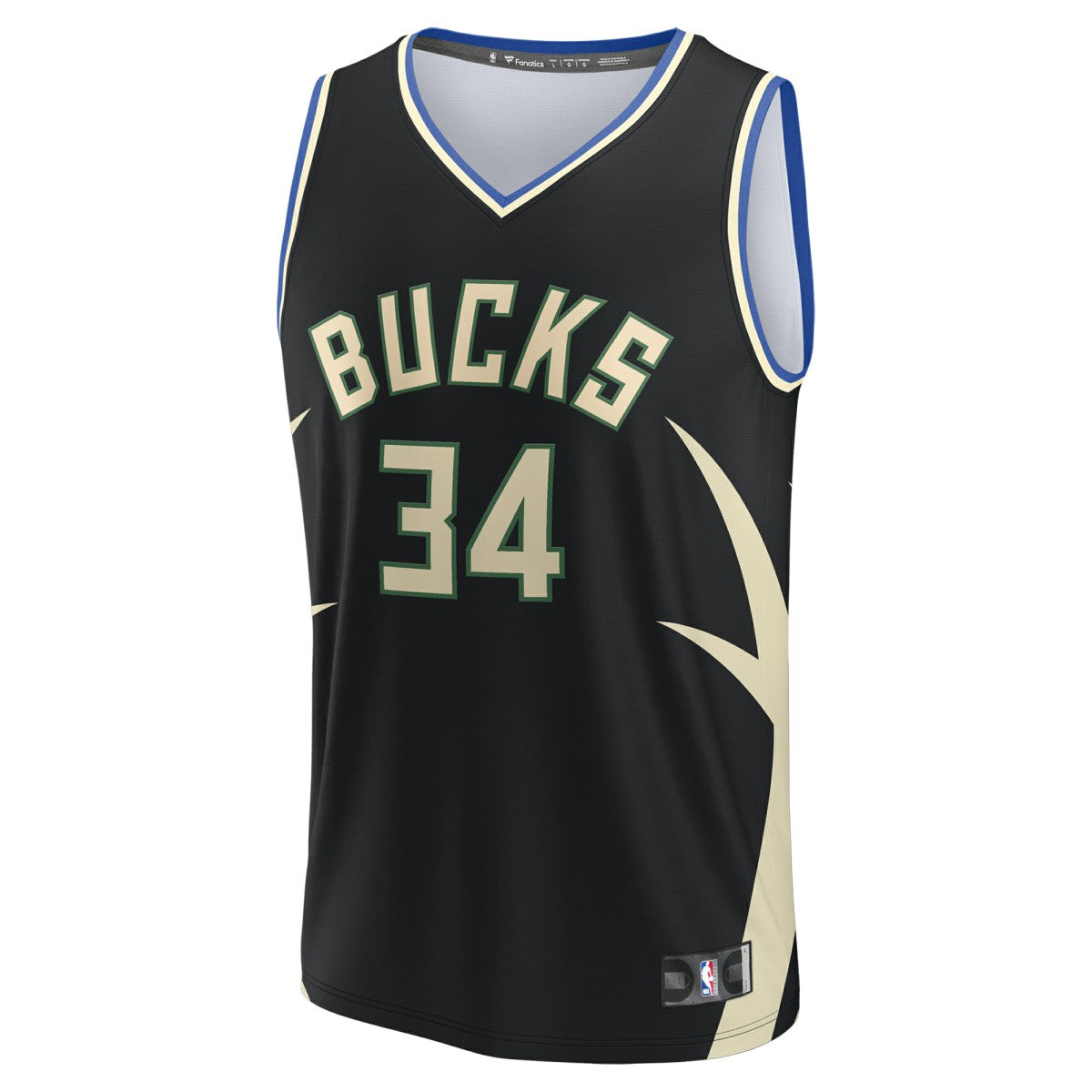 Fanatics Giannis Antetokounmpo Milwaukee Bucks Fast Break Replica Player Jersey Statement Edition Black