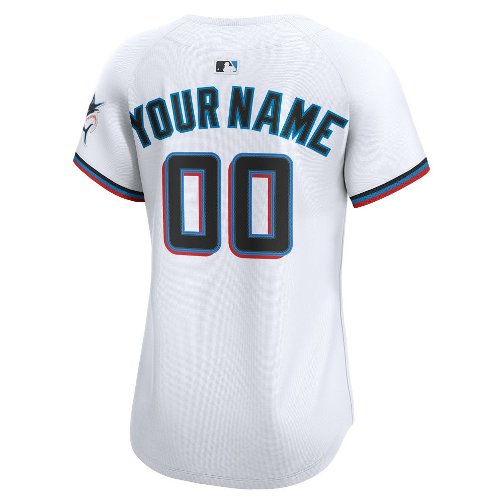 Miami Marlins Nike Women's Home Limited Custom Jersey Outlet