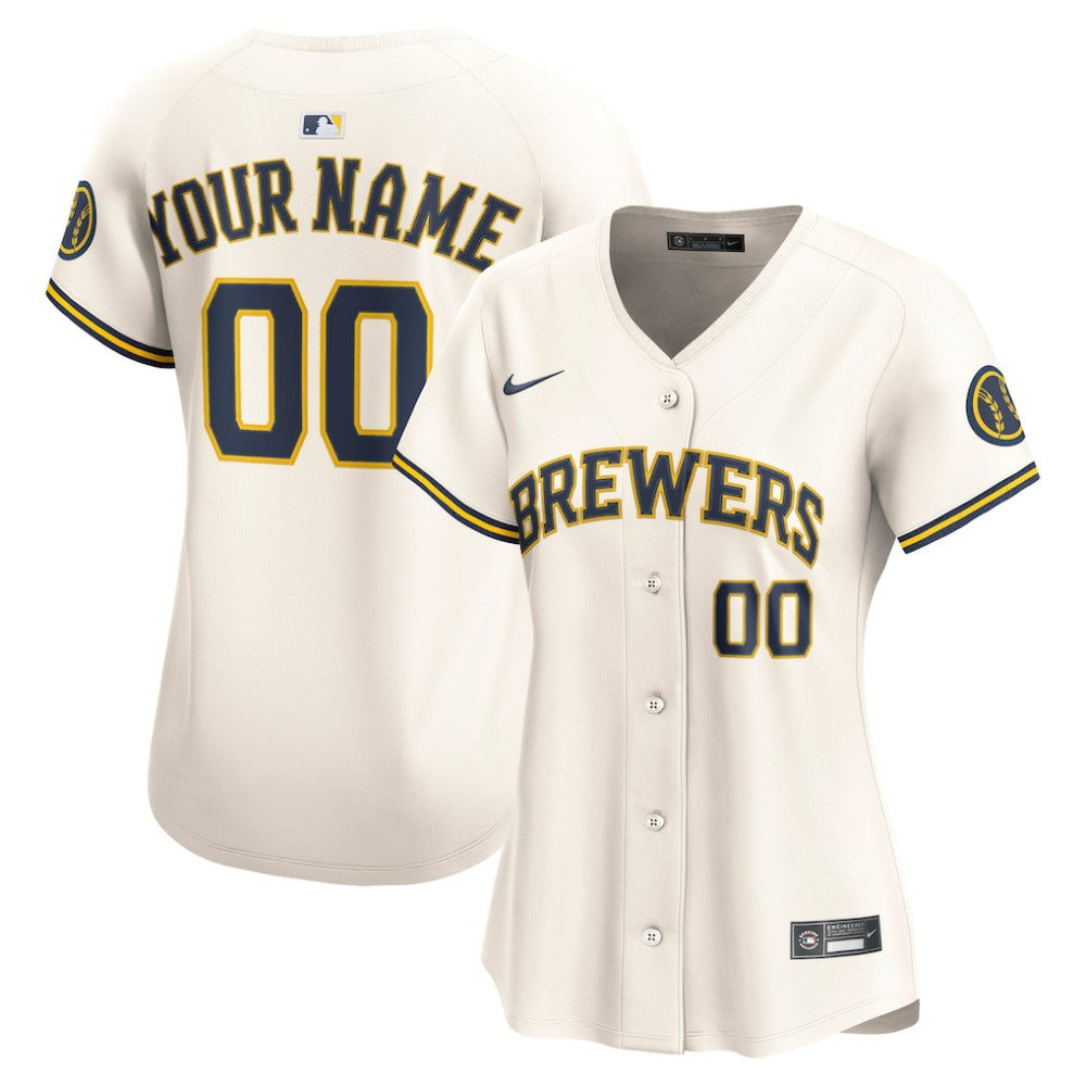 Milwaukee Brewers Nike Women's Home Limited Custom Jersey Online
