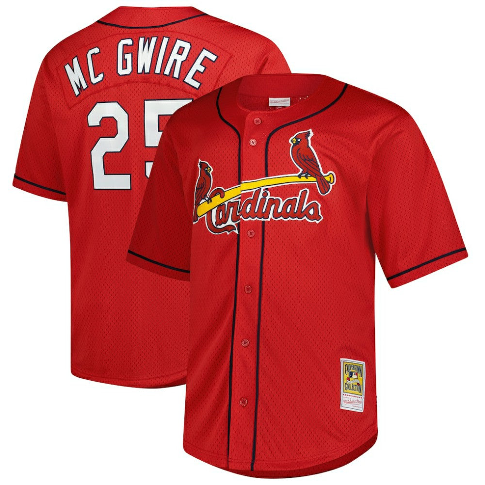 Mark McGwire St. Louis Cardinals Mitchell & Ness Big & Tall Cooperstown Mesh Batting Practice Jersey Discount