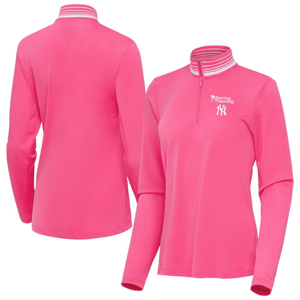 New York Yankees Antigua Women's Spring Training Palmetto Quarter-Zip Top Online