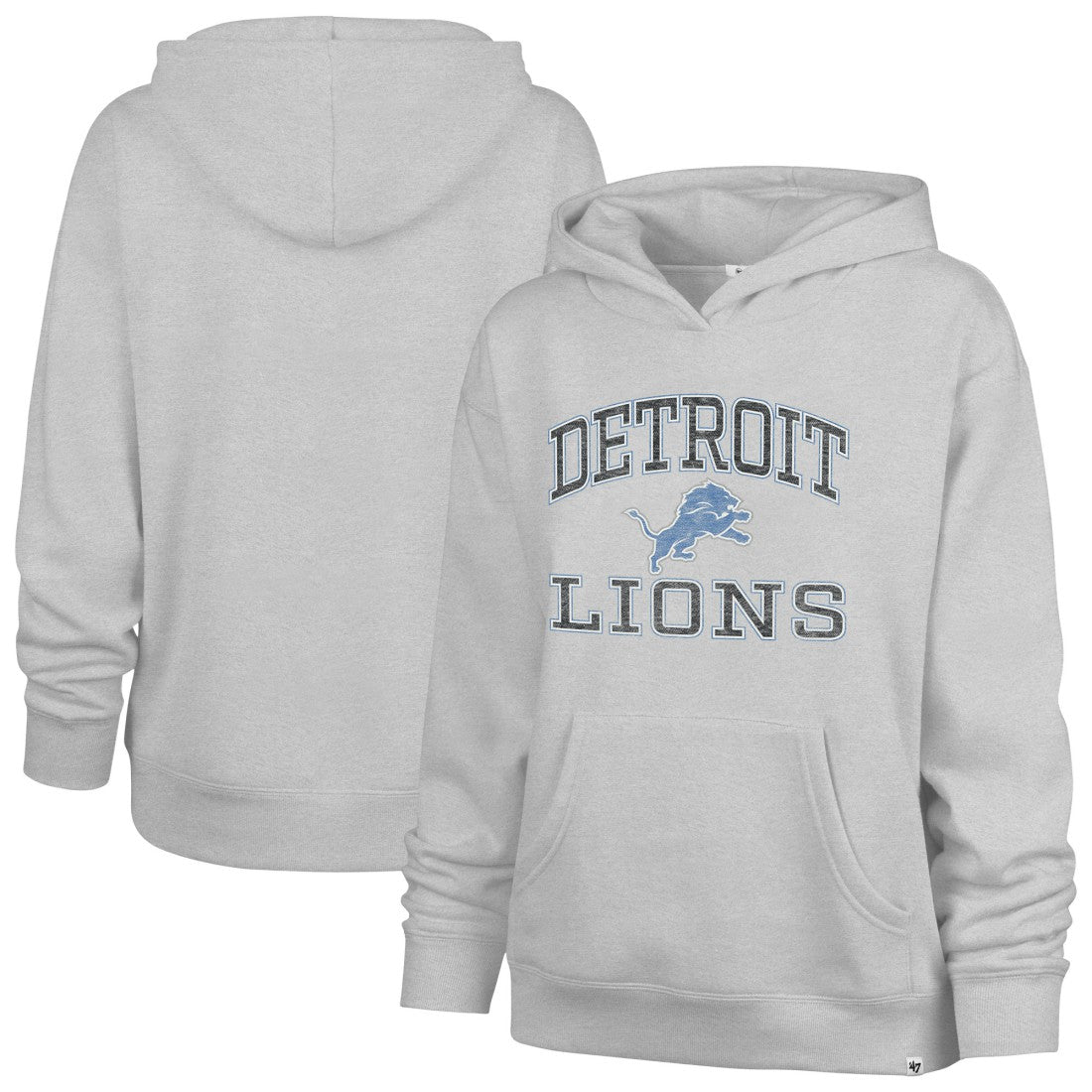 Detroit Lions '47 Women's Clarity Naomi Hoodie - Gray - 47 brand