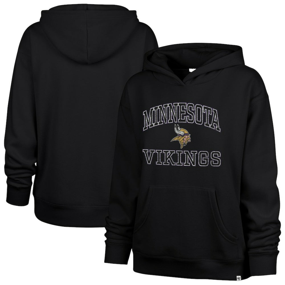 Minnesota Vikings '47 Women's Clarity Naomi Hoodie - Black - 47 brand