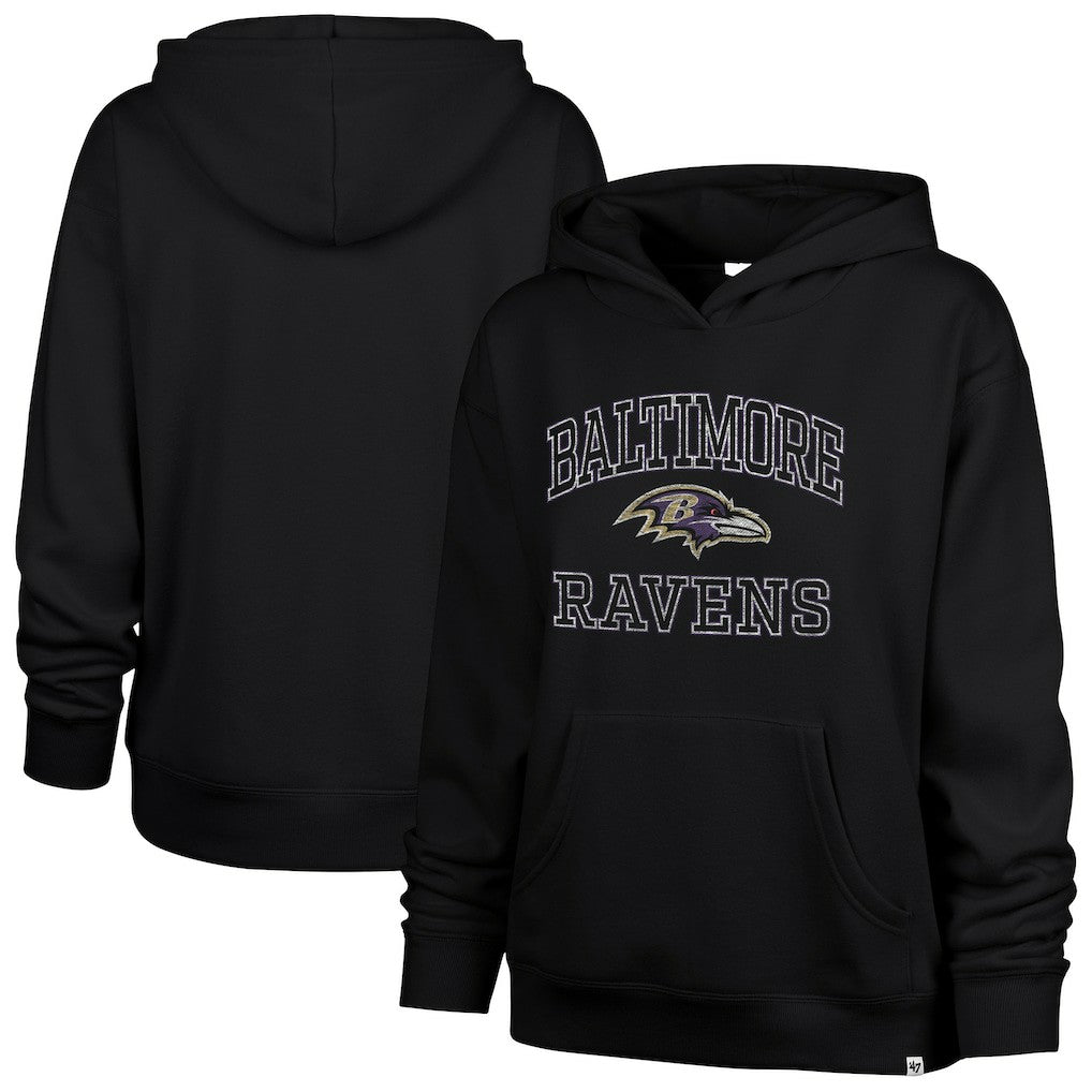 Baltimore Ravens '47 Women's Clarity Naomi Hoodie - Black - 47 brand