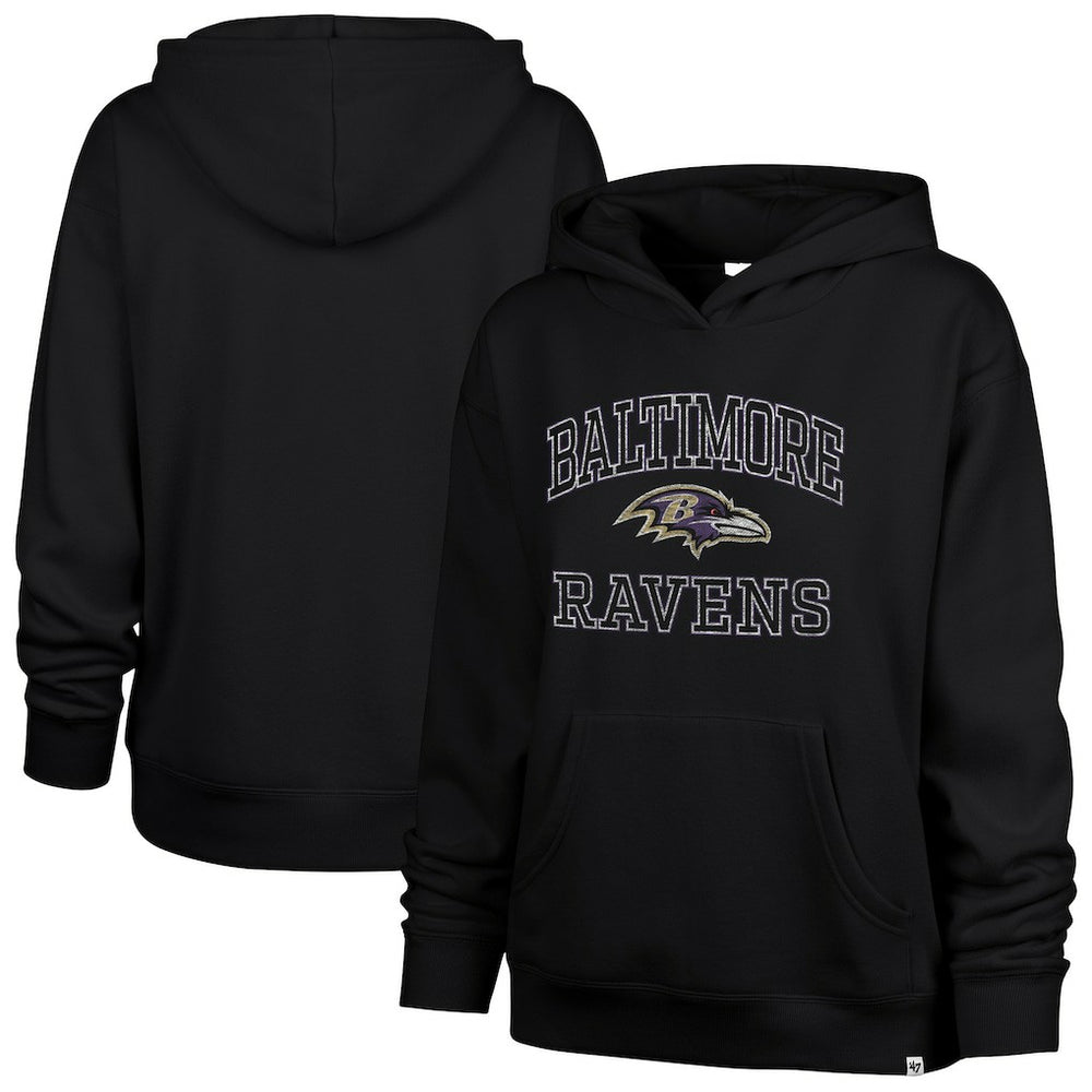 Baltimore Ravens '47 Women's Clarity Naomi Hoodie - Black - 47 brand