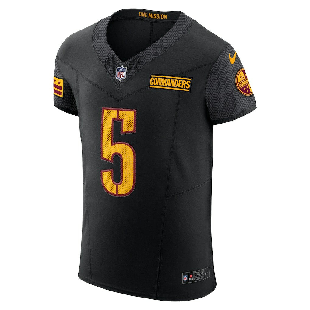 Jayden Daniels Washington Commanders Alternate Vapor F.U.S.E. Elite Jersey - Black - Nike