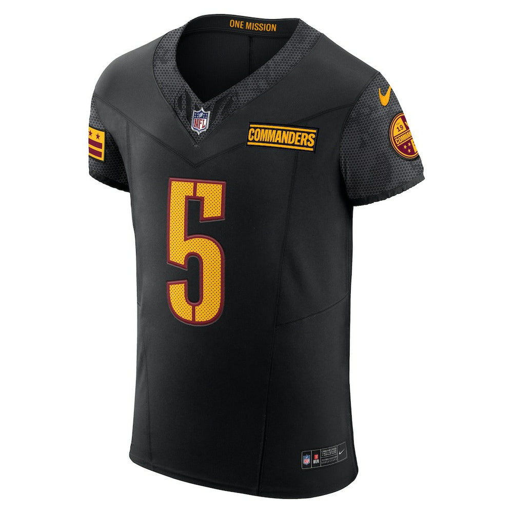 Jayden Daniels Washington Commanders Alternate Vapor F.U.S.E. Elite Jersey - Black - Nike
