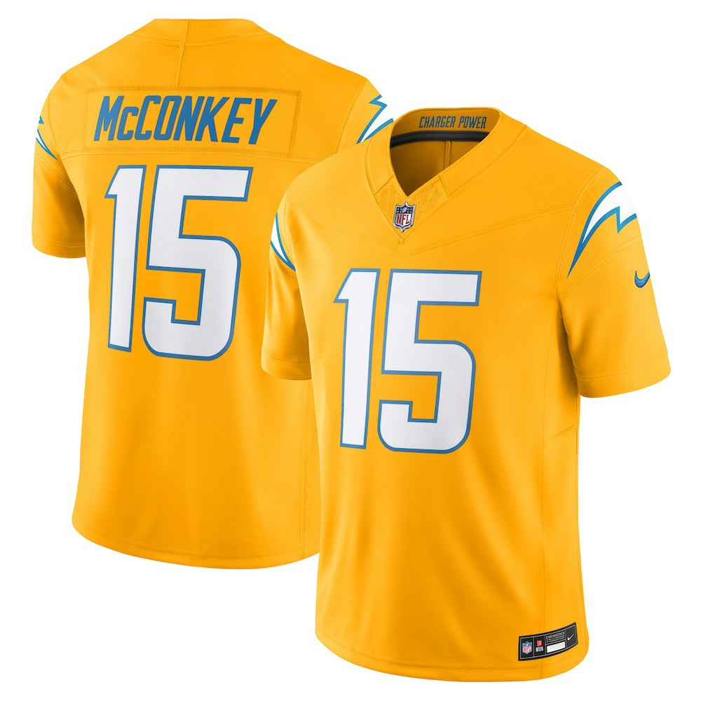 Ladd McConkey Los Angeles Chargers Alternate Charger Power Vapor F.U.S.E. Limited Jersey - Gold - Nike
