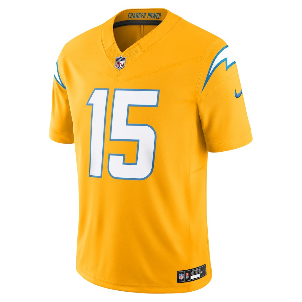 Ladd McConkey Los Angeles Chargers Alternate Charger Power Vapor F.U.S.E. Limited Jersey - Gold - Nike