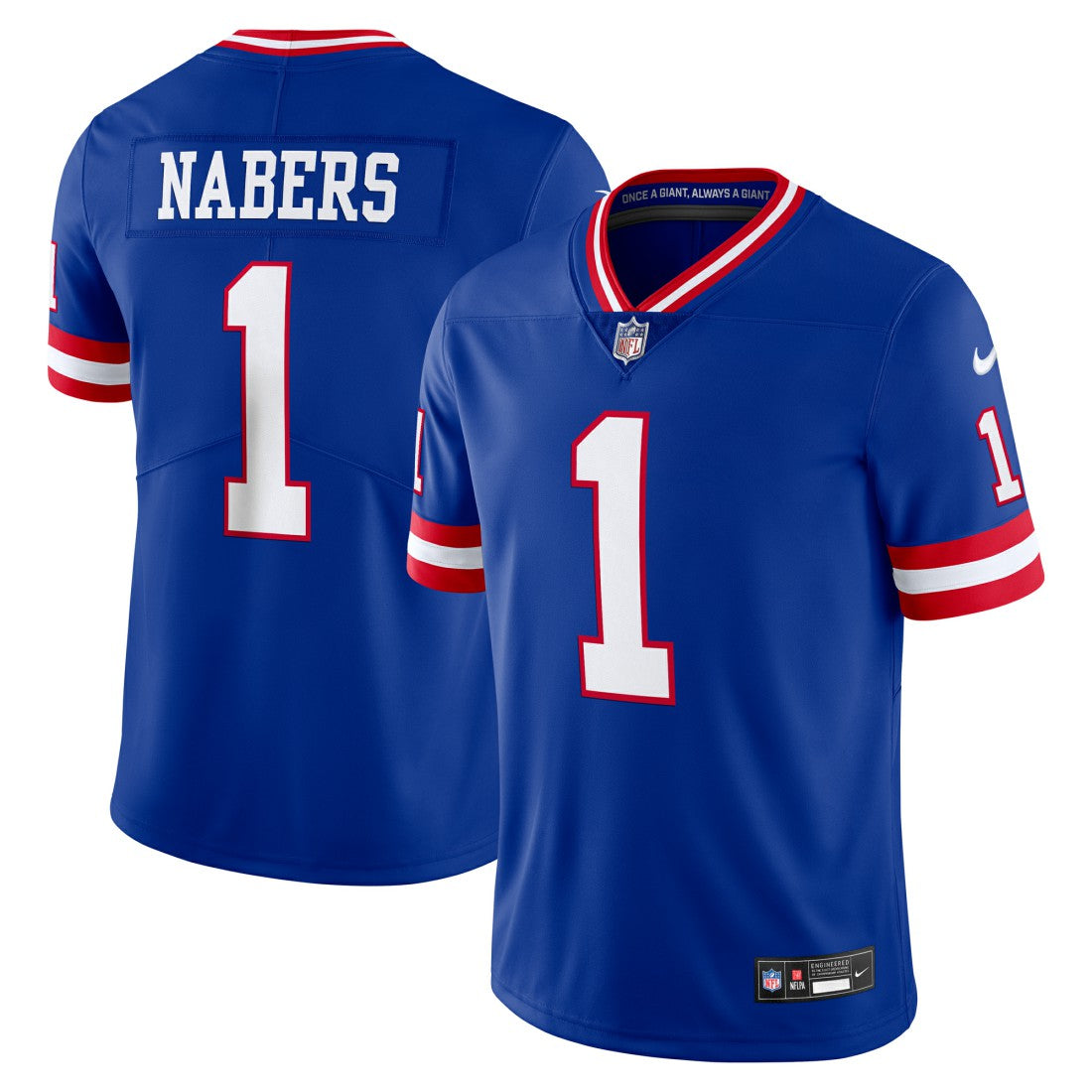 Malik Nabers New York Giants Alternate 2 Legacy Vapor Untouchable Limited Jersey - Royal - Nike